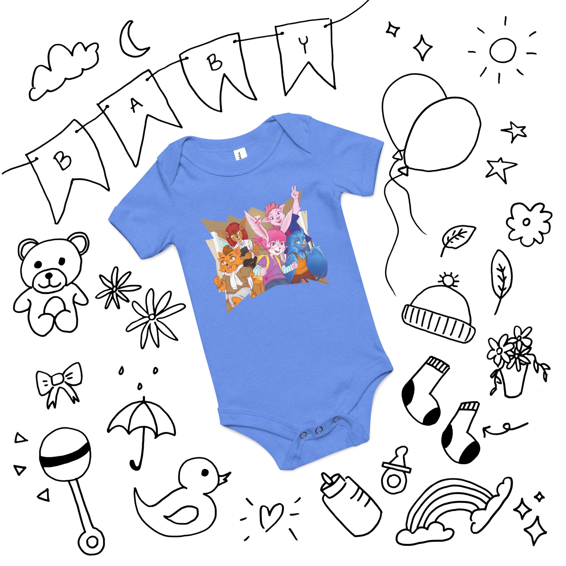 Bridget Characters - Baby short sleeve one piece - Bridget Kimble