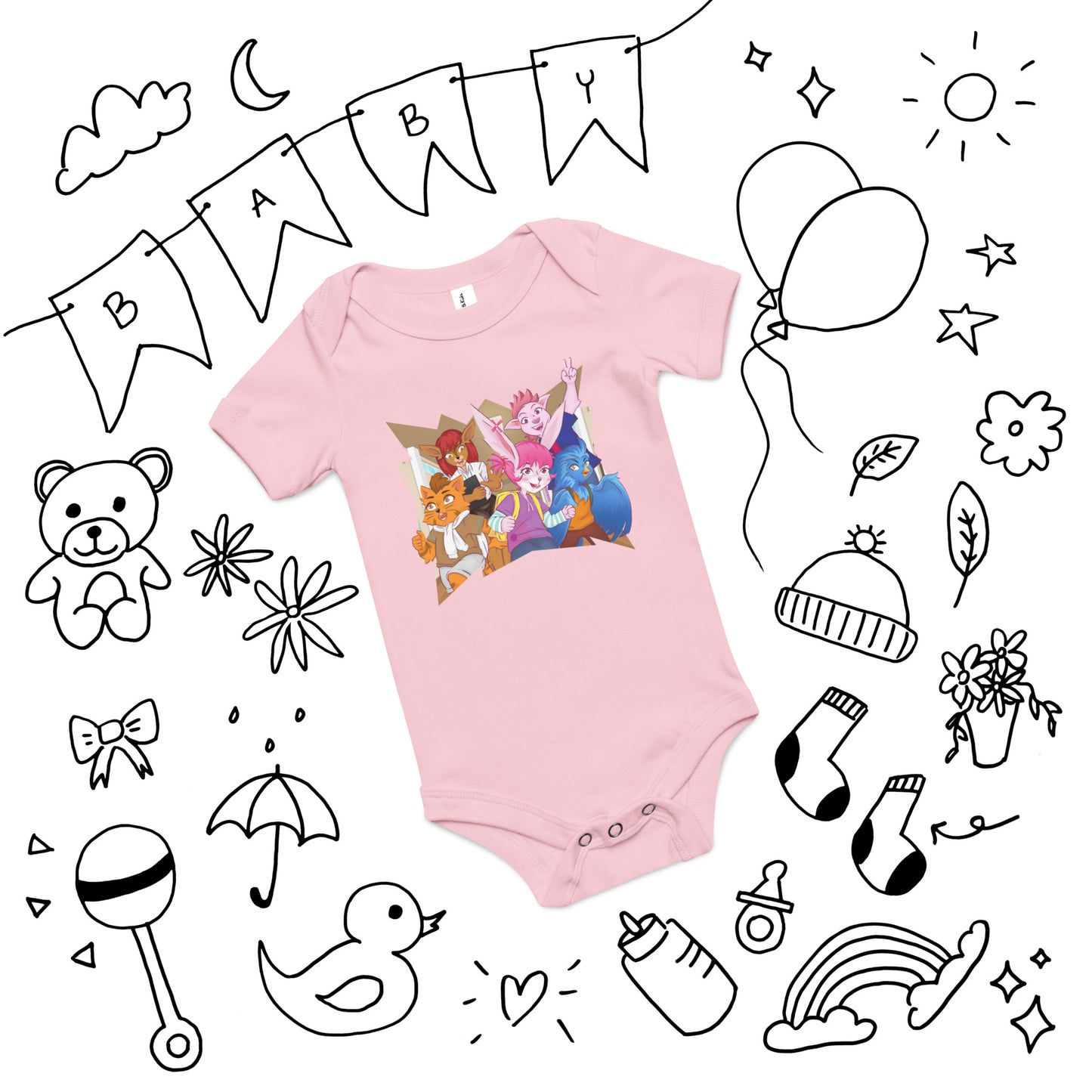 Bridget Characters - Baby short sleeve one piece - Bridget Kimble